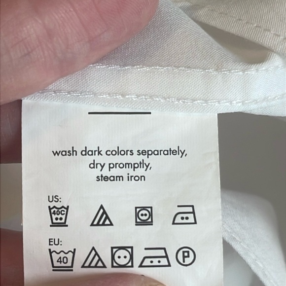 Van Heusen White Flex Slim Fit Button Down Dress Shirt Size 15-151/2 32/33 M - Picture 5 of 5